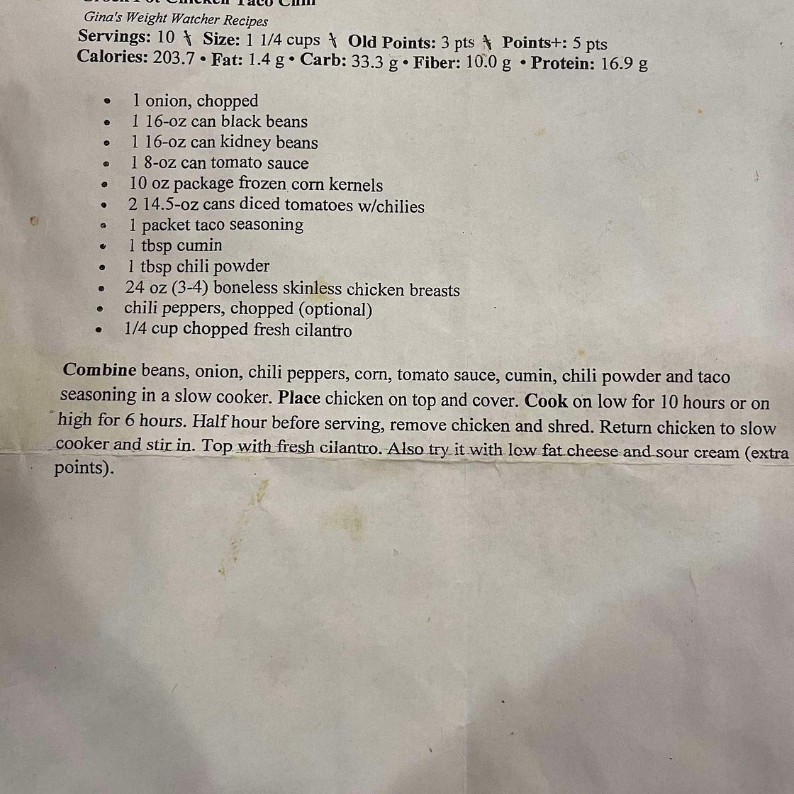 Taco Veggie soup 
