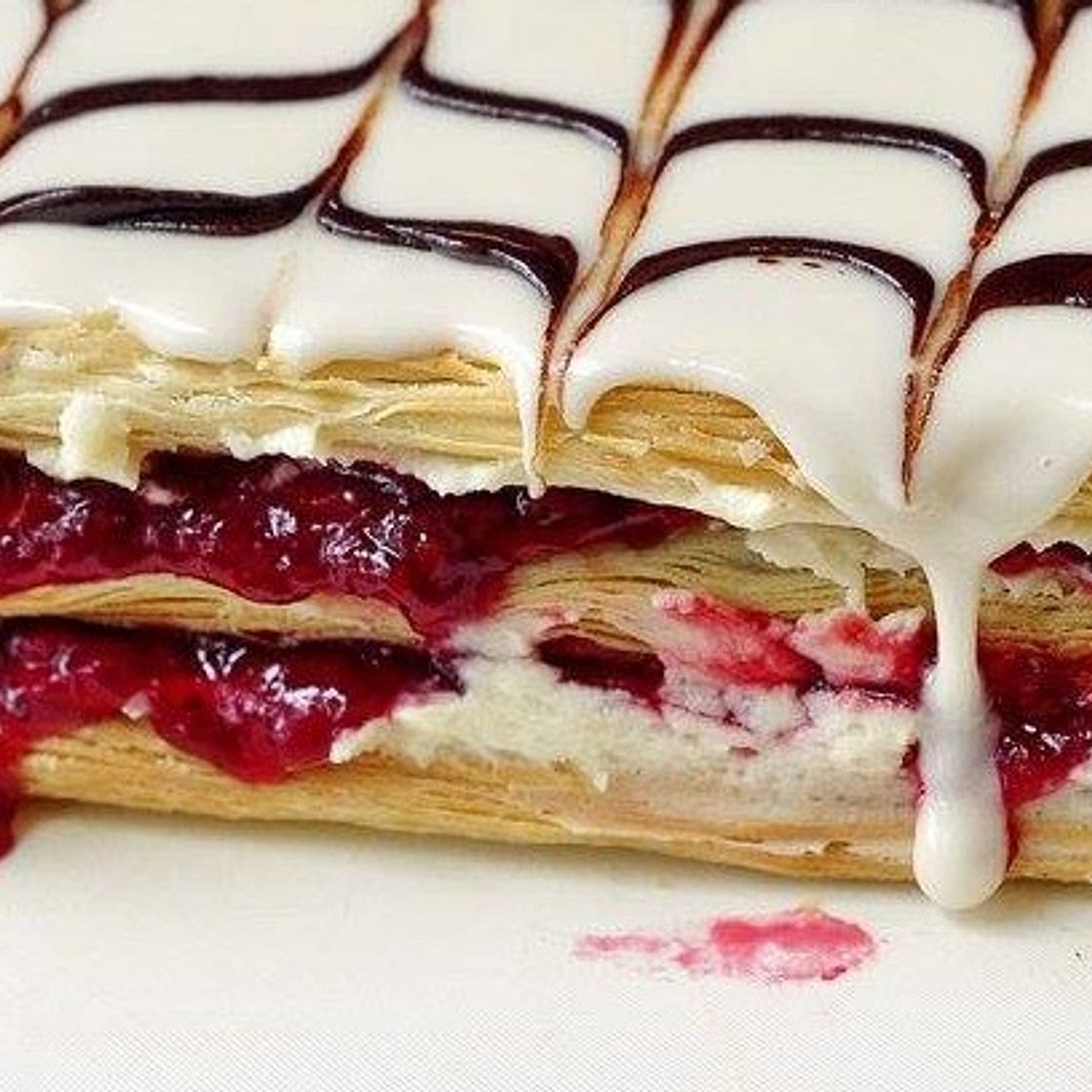 Mille feuille aux framboises