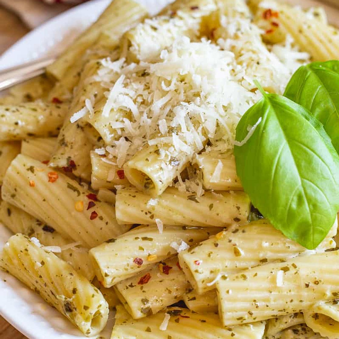 Creamy Pesto Pasta Bake