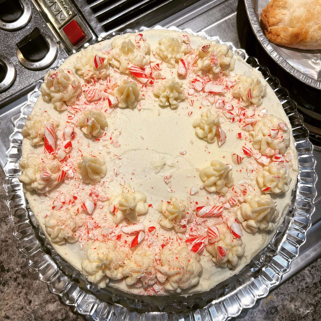 Chocolate Candy Cane Cake