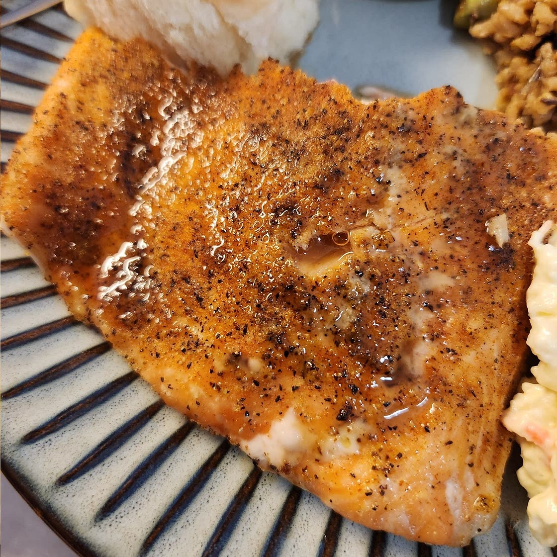 Orange-Bourbon Glazed Salmon with Cranberry Pistachio Pilaf