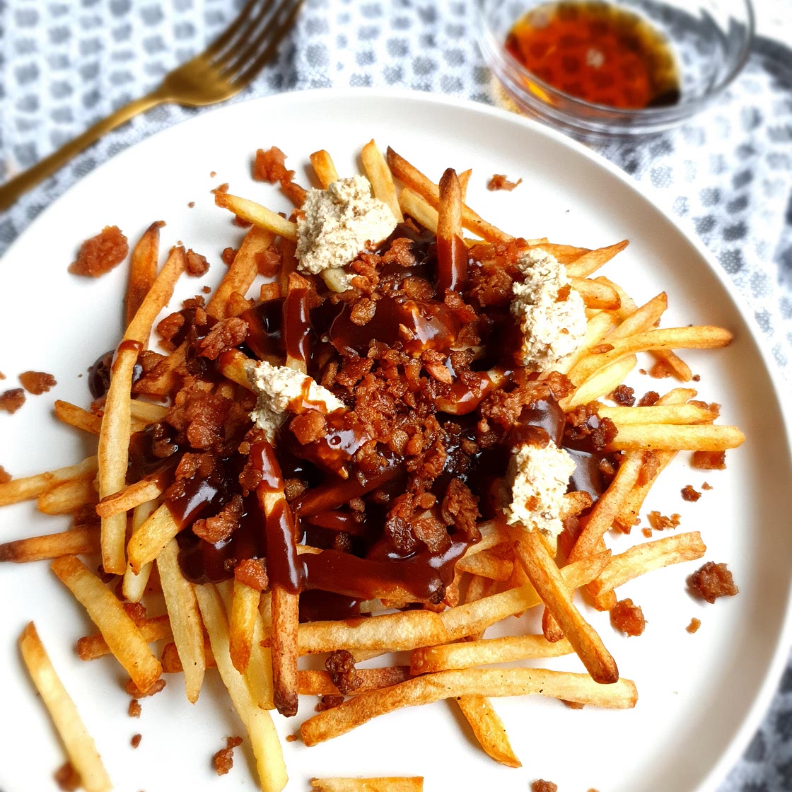 Vegan Poutine w/ Almond Curds & Maple Gravy — That Vegan Dad - Vegan recipes, blogs & more