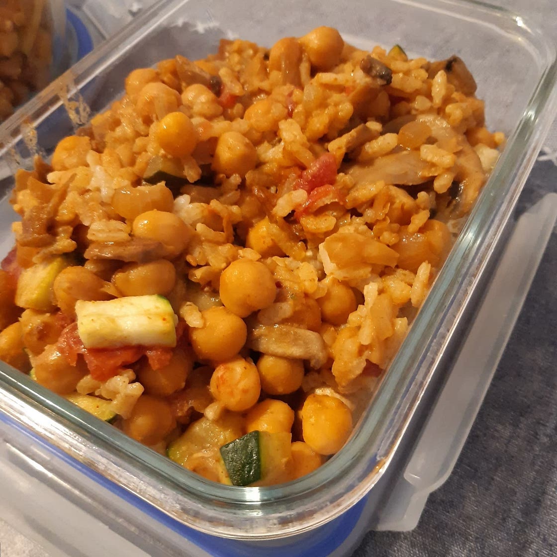 🍛 Salteado de garbanzos y champis