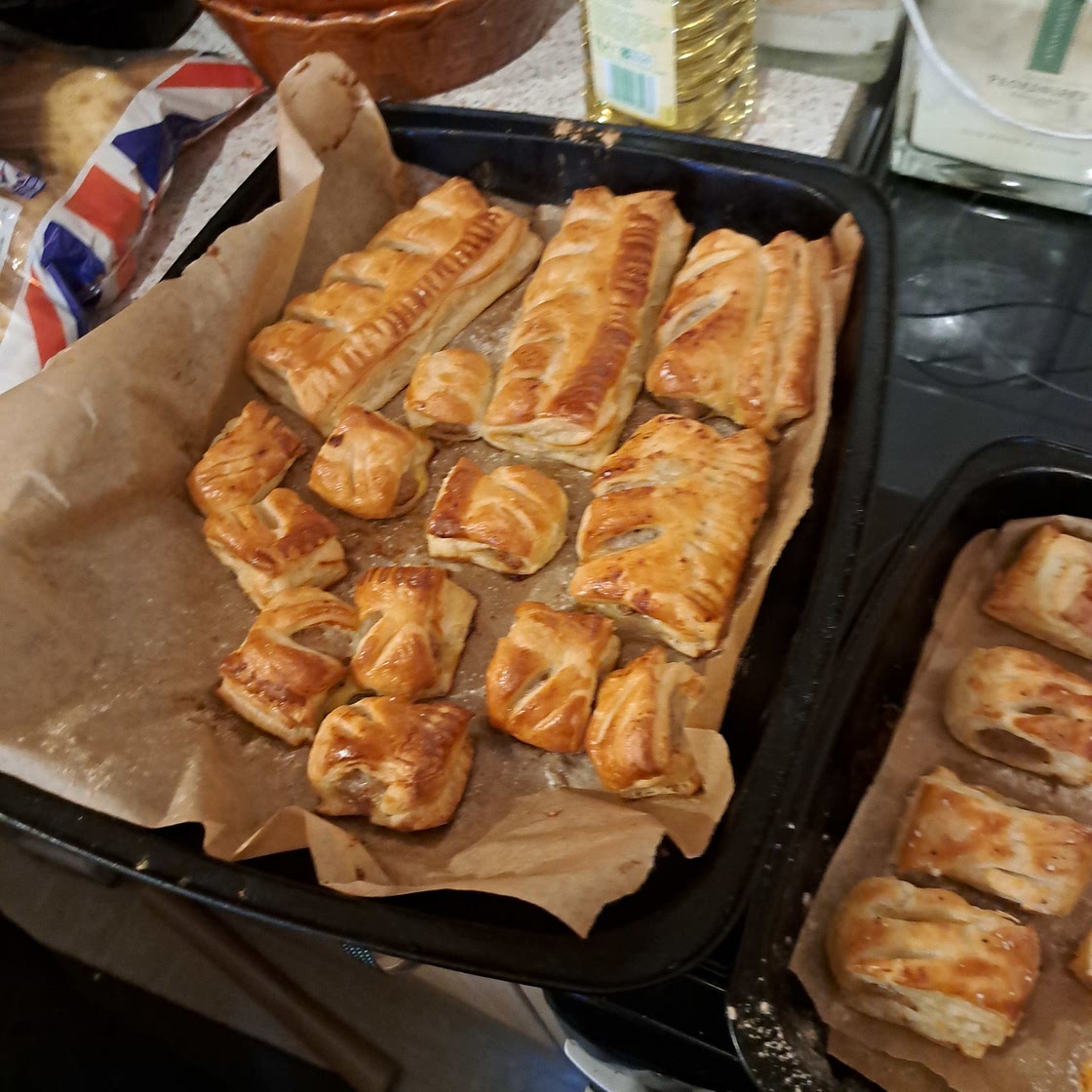 Homemade sausage rolls