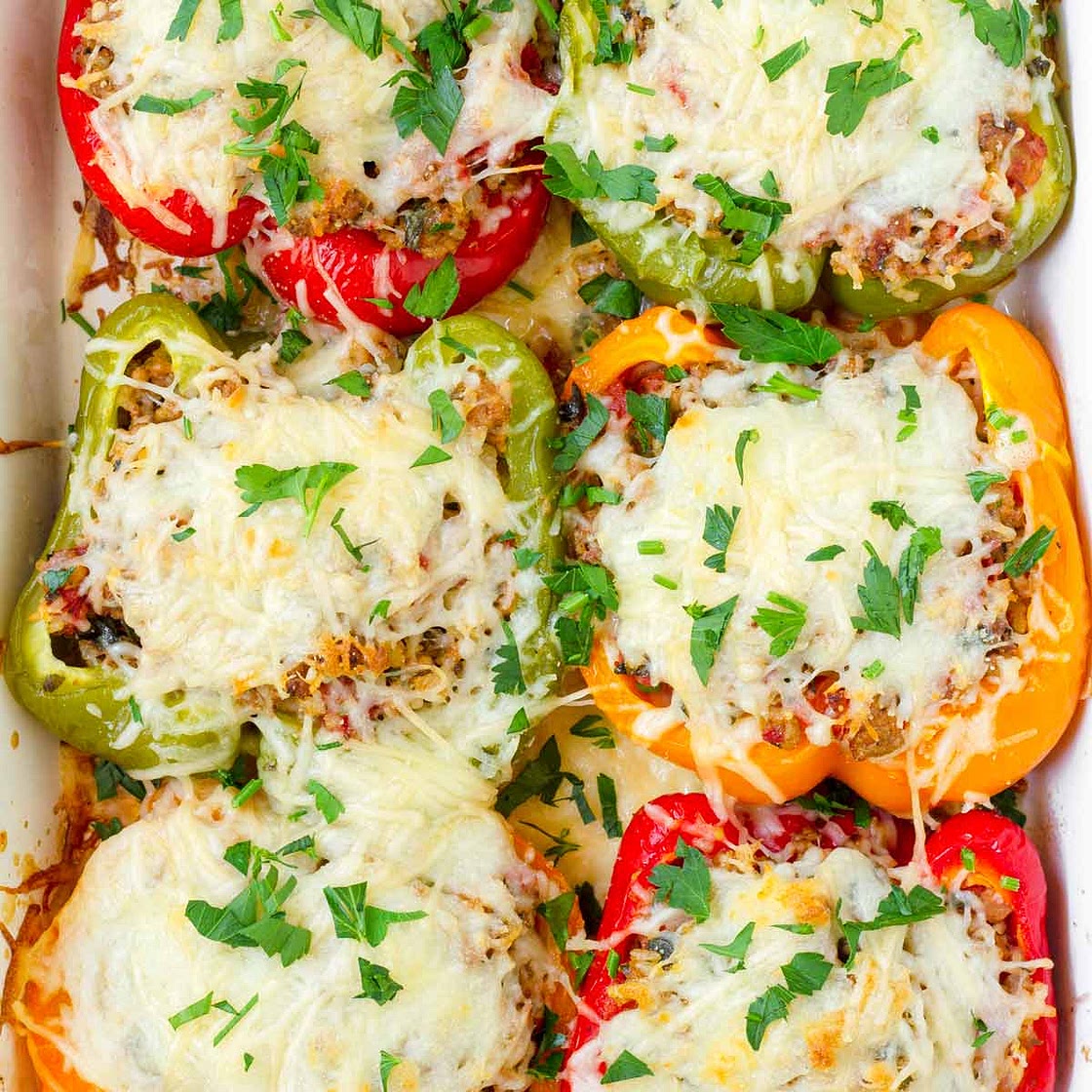 Ground Turkey Stuffed Peppers