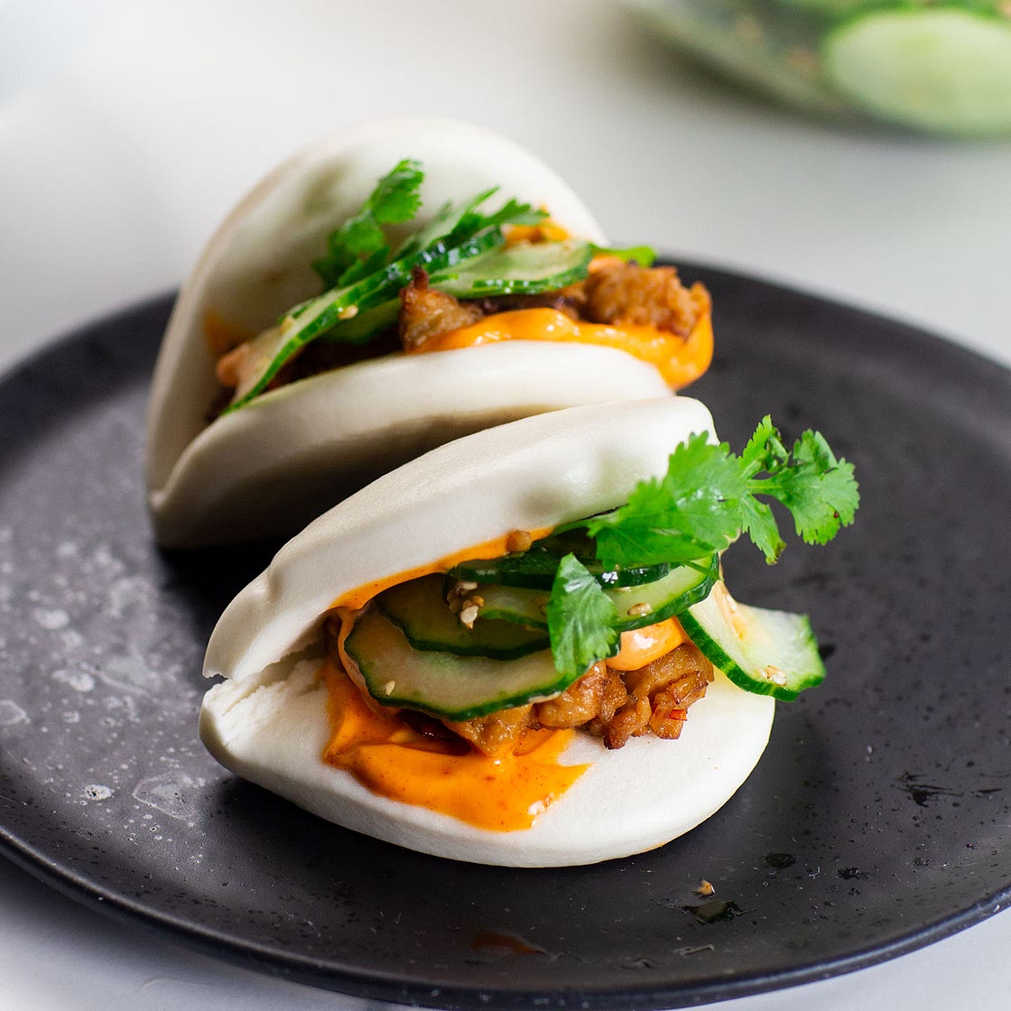 Bao med Bärta och gochujangmajonnäs - Vegomagasinet