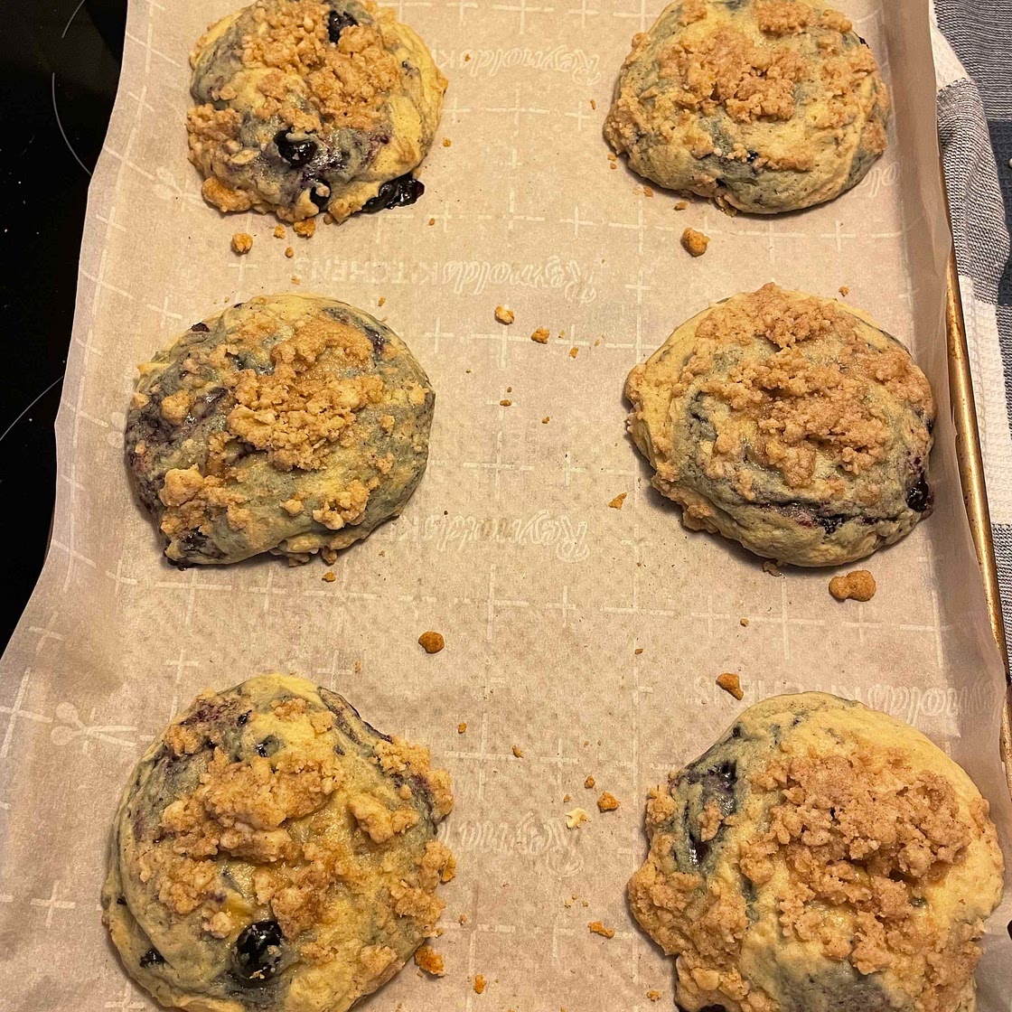Blueberry muffin cookies -Crumbl copycat