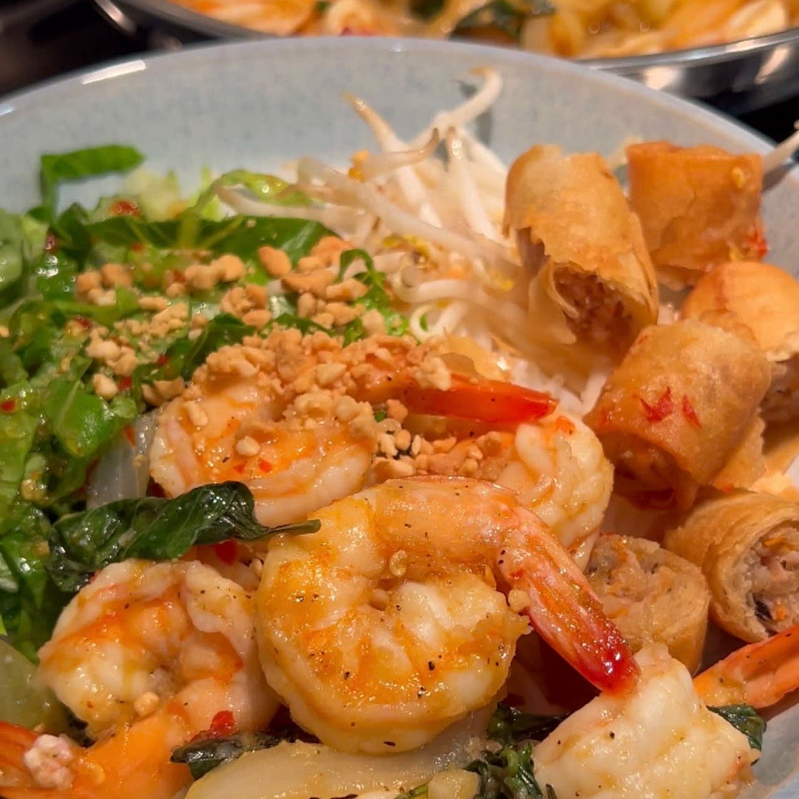 Shrimp and Egg Roll Vermicelli Bowls 