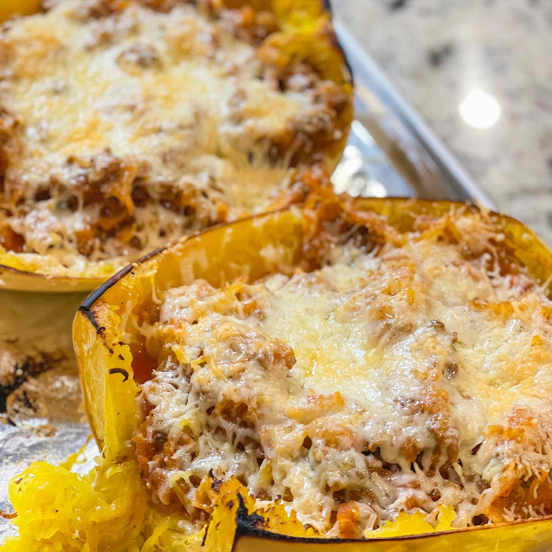 Twice baked spaghetti squash 
