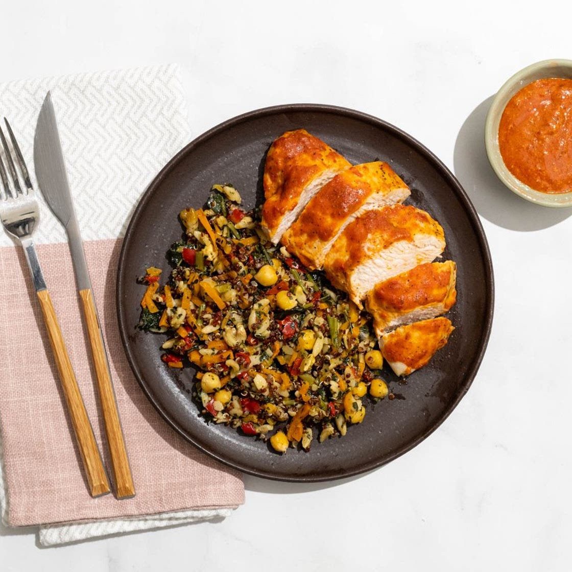 Chicken with Red Pepper Pesto