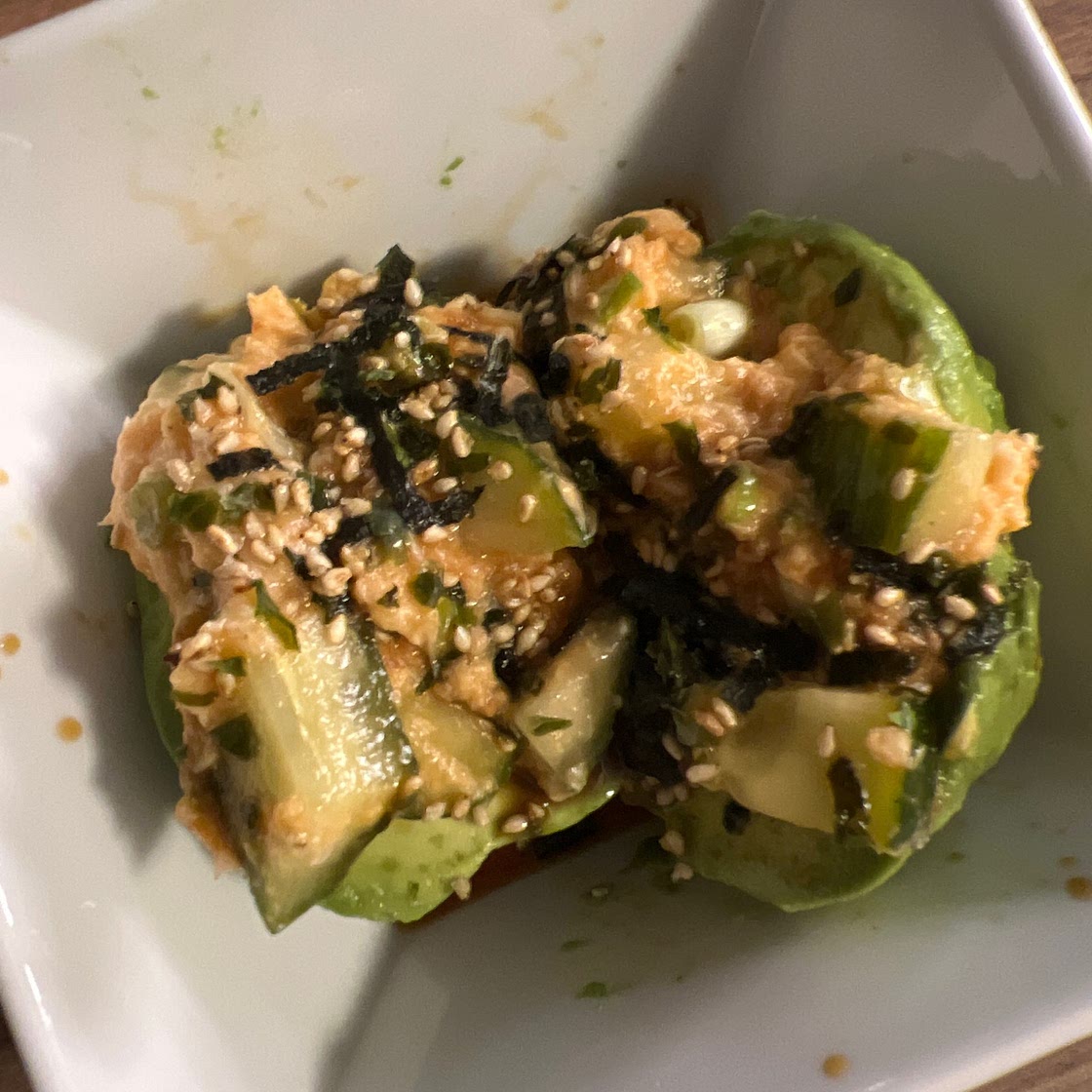 California Spicy Crab Stuffed Avocado