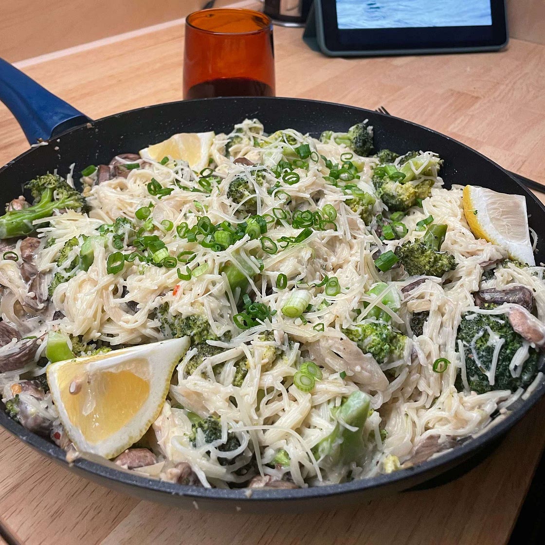 Broccolini and Goats Cheese Pasta