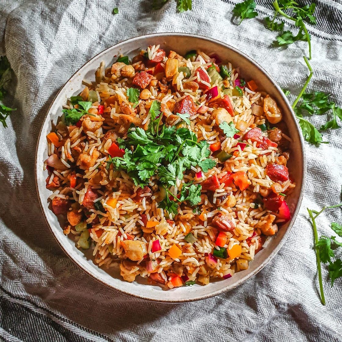 Mexican Halloumi Rice Bowl
