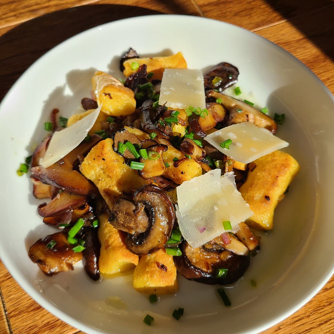 Gnocci with mushrooms