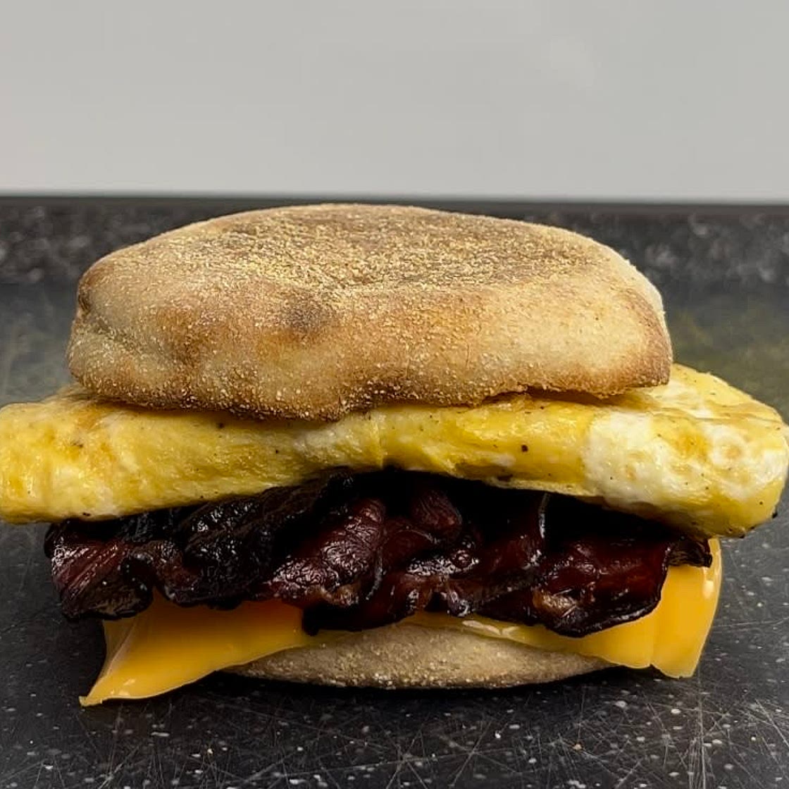 Homemade bacon egg and cheese McMuffin