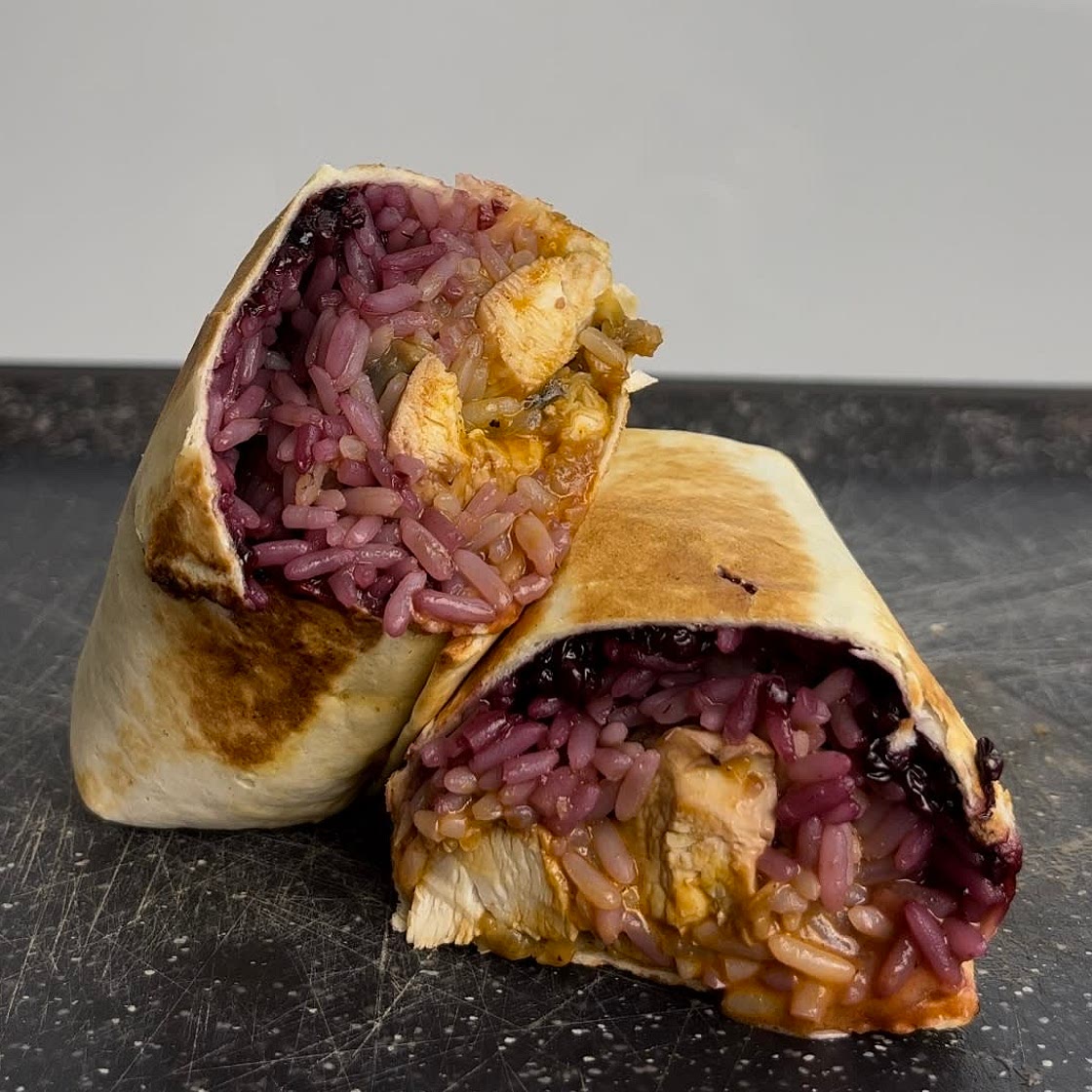 Sweet and salty mushroom chicken wrap