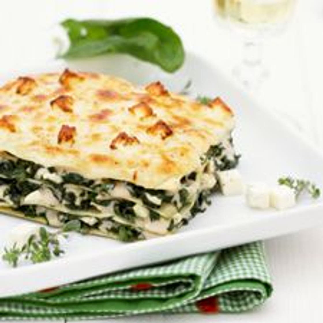 Lasagne aux artichauts et aux épinards