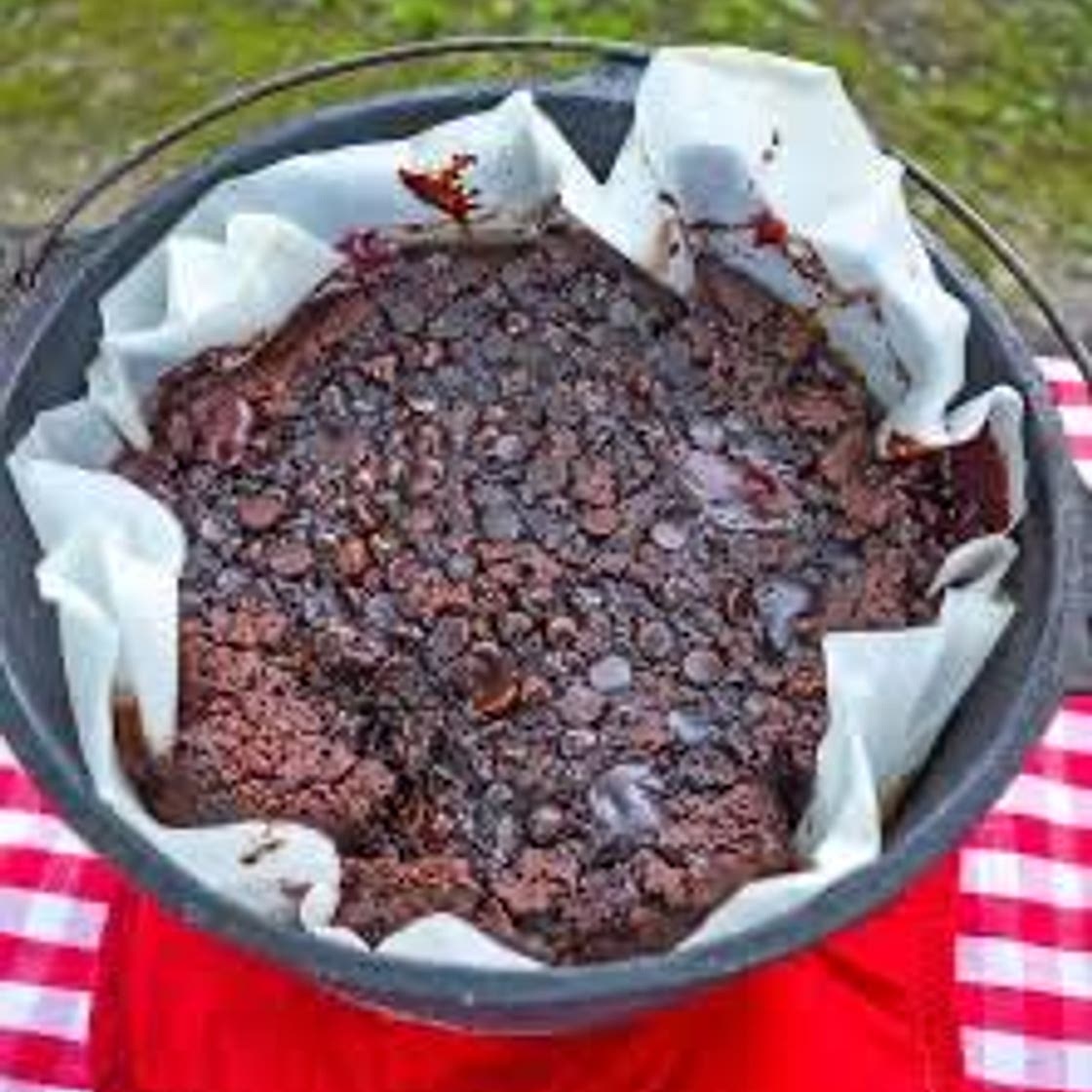 Dutch Oven Chocolate Cherry Lava Cake