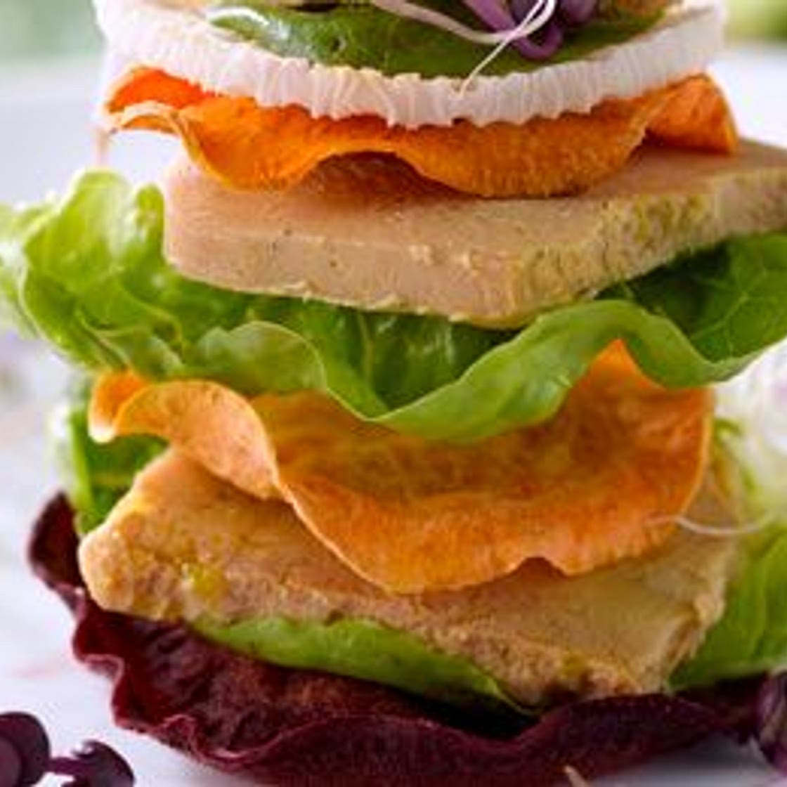 Le Club sandwich au Foie Gras et fraîcheur potagère