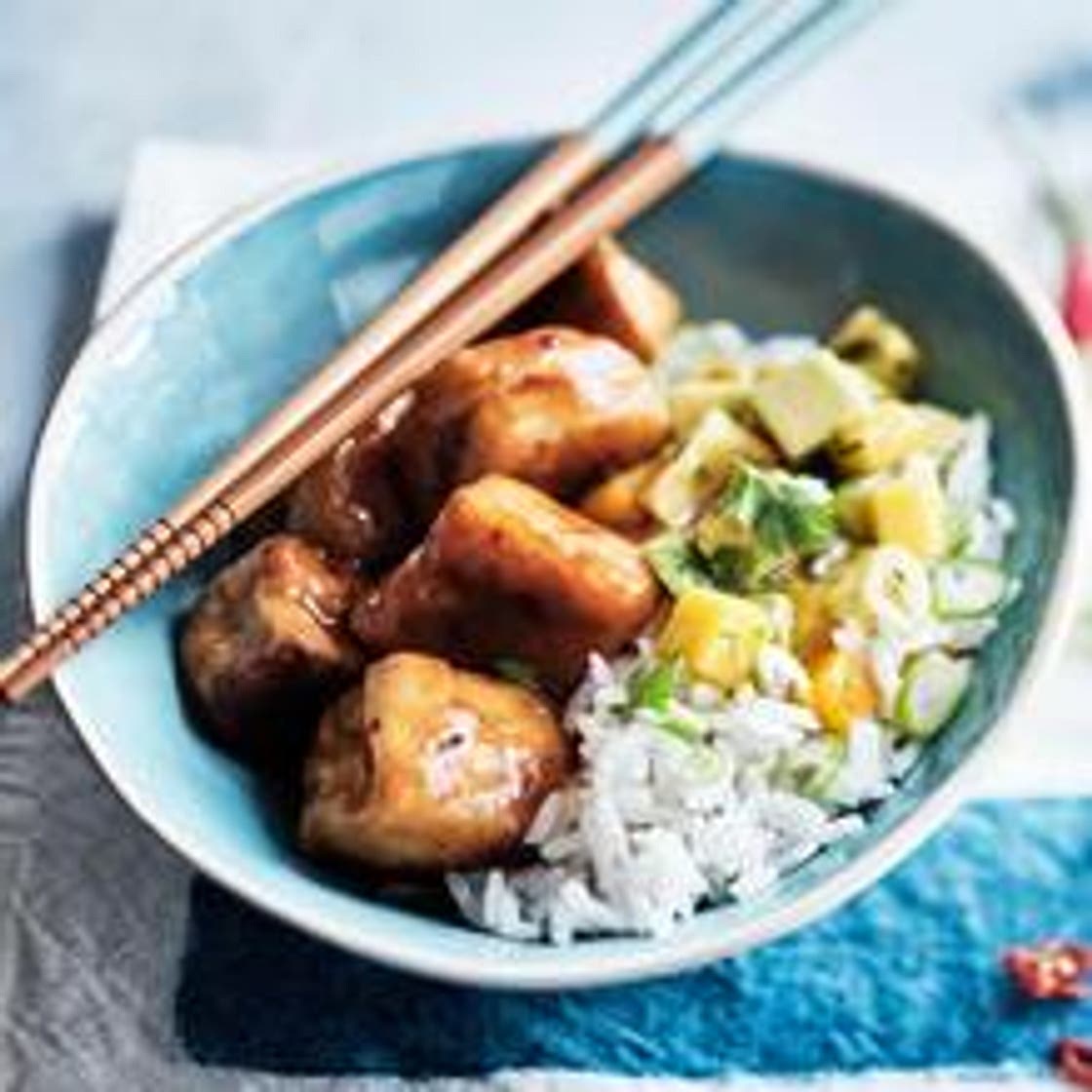 Honey Lime Glazed Fried Tofu Bowl