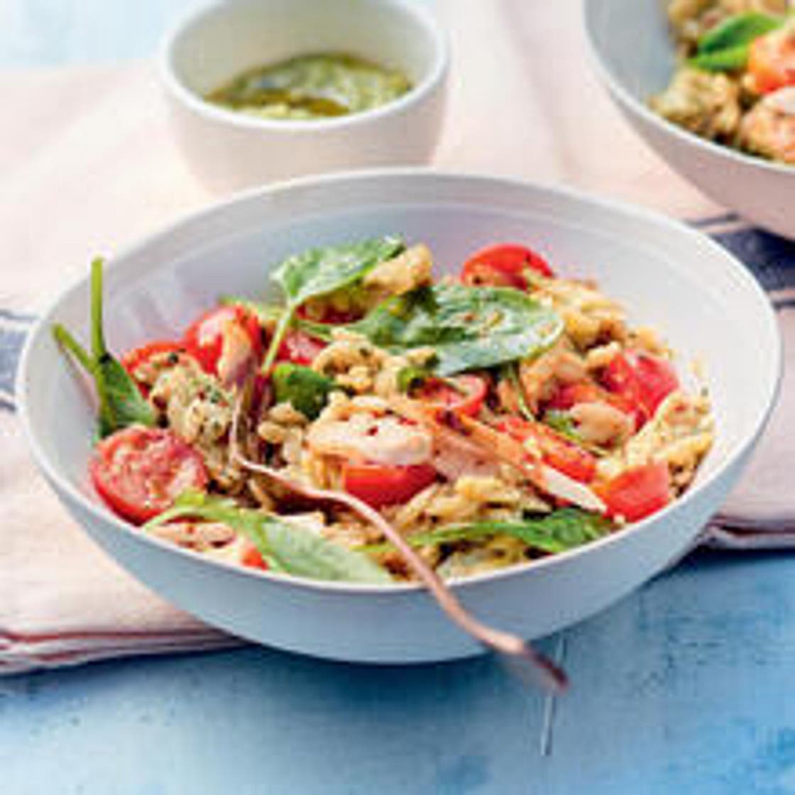 Chicken Spinach Orzo Salad