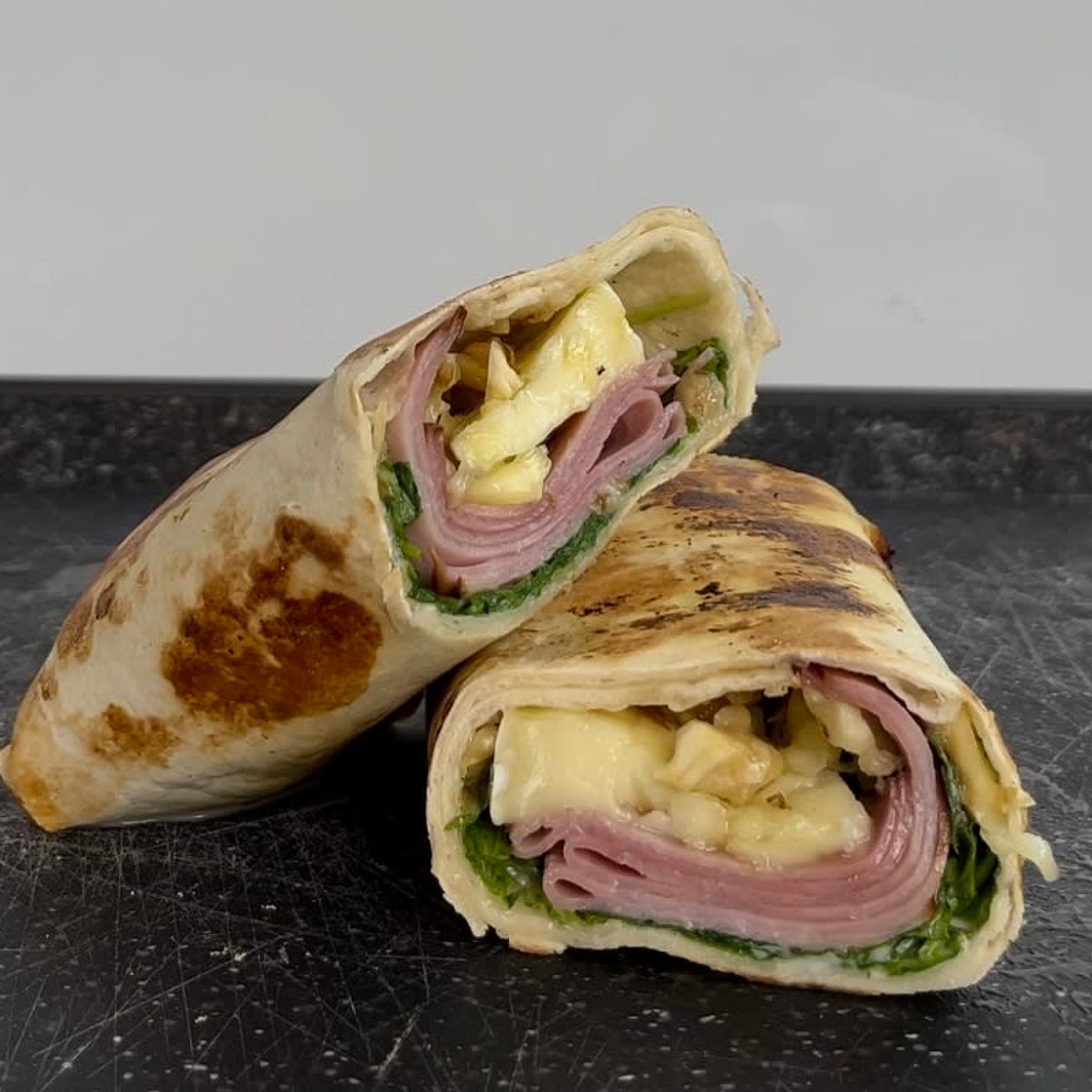 Sweet and salty camembert wrap