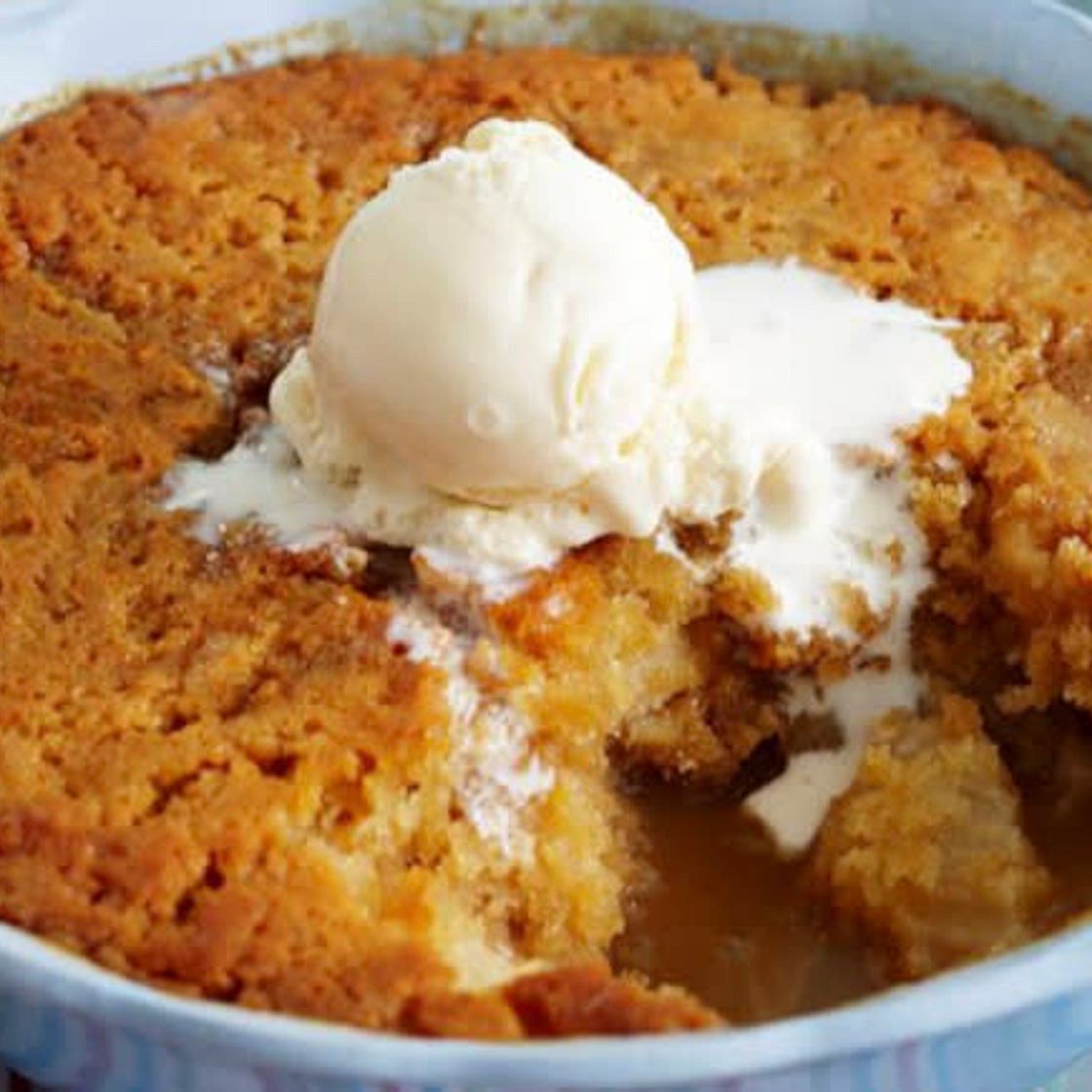 Caramel Apple self-saucing pudding