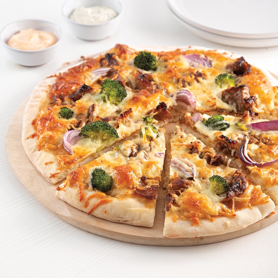 Pizza à la fondue chinoise