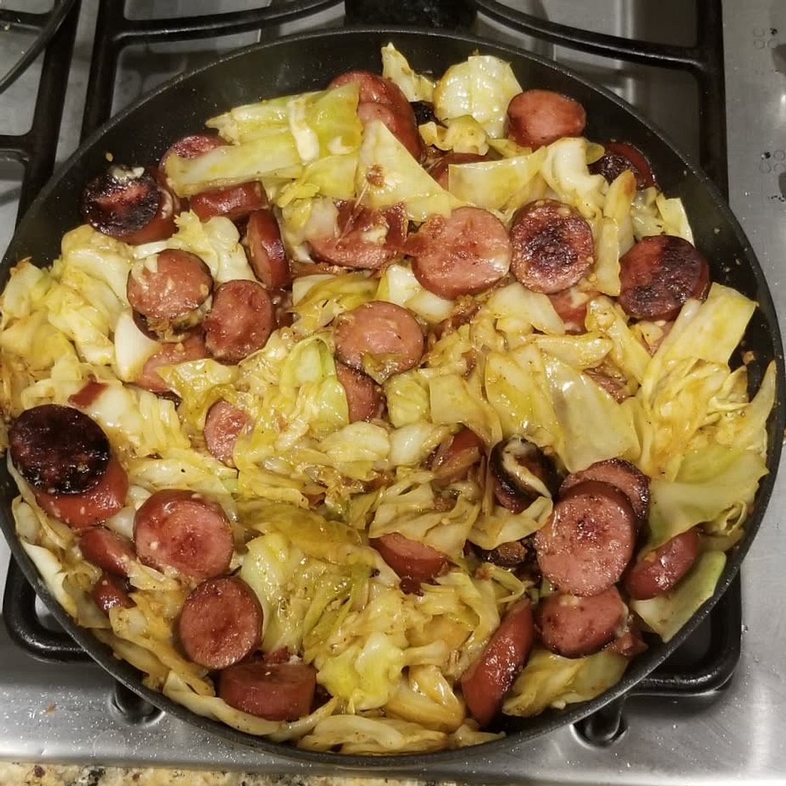 Keto Sausage and Cabbage Skillet