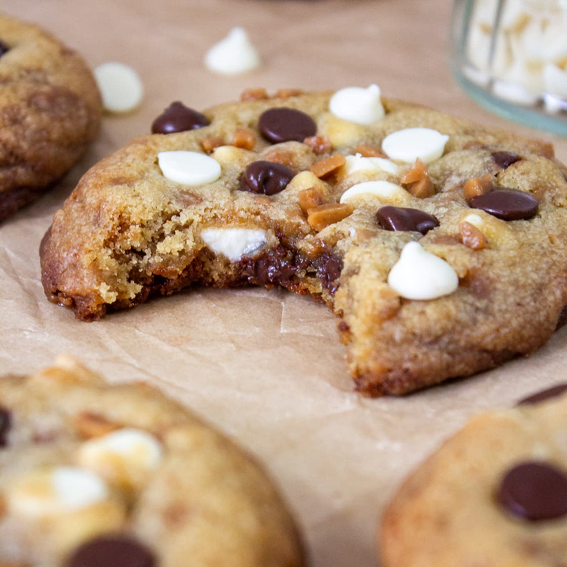 White Chocolate Toffee Cookies