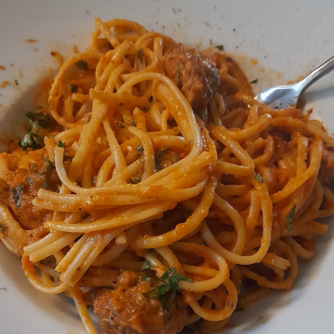 Vegan Roasted Red Pepper Pasta (GF)