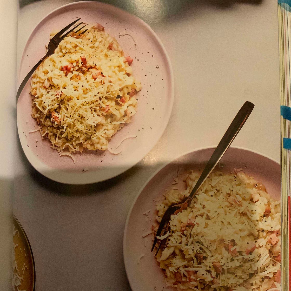 Carbonara risotto (pg 168)