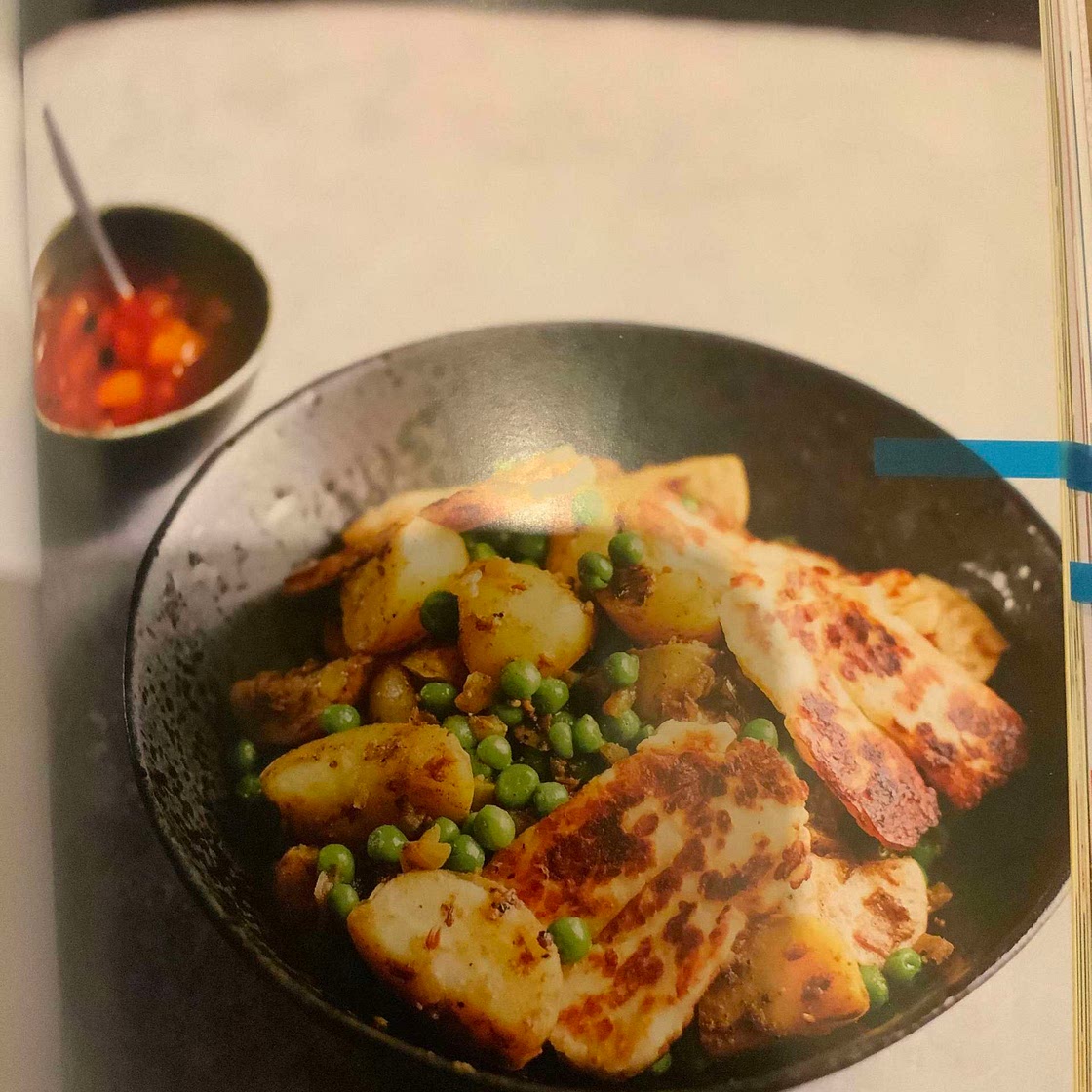 Bombay potato hash with halloumi (pg 178)