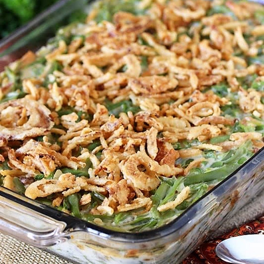 Grammie Kim’s Best Vegan Green Bean Casserole