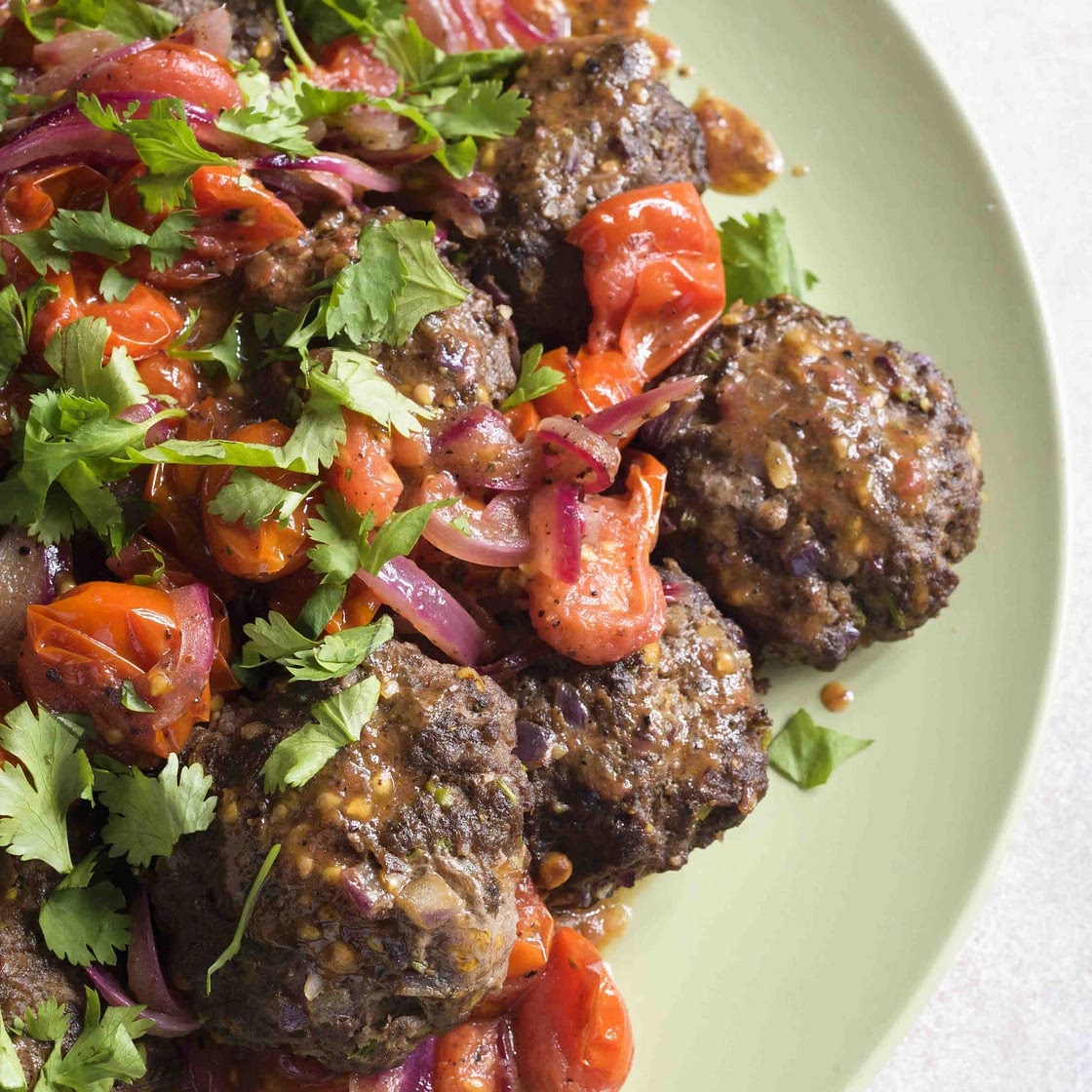 Meatballs w/ Sumac-Tomato Sauce