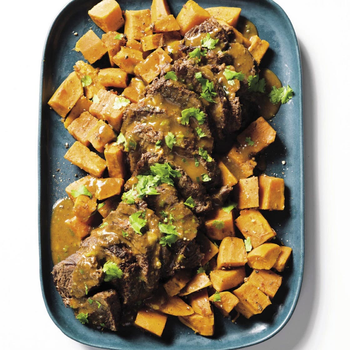 Jamaican Pot Roast w/ Sweet Potatoes 