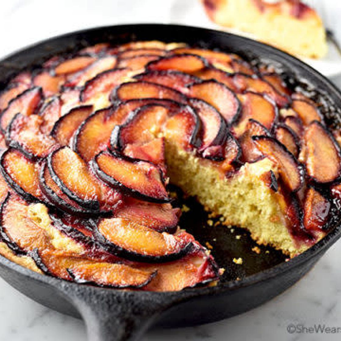 Plum Skillet Cake