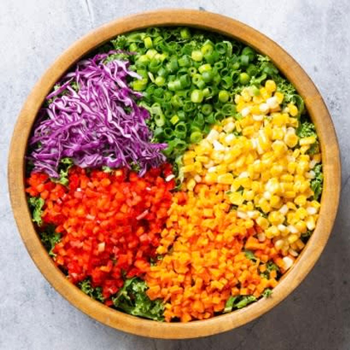 Rainbow Kale Salad