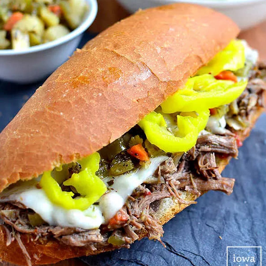 Crock Pot Italian Beef Sandwiches