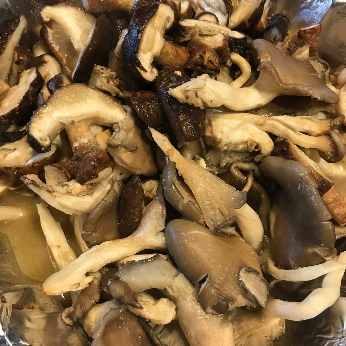 Smokey Mushrooms Miso in Foil