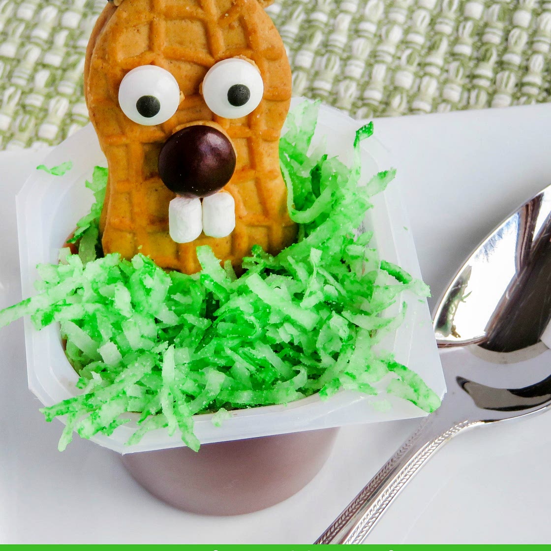 Happy Groundhog Day Pudding Cups