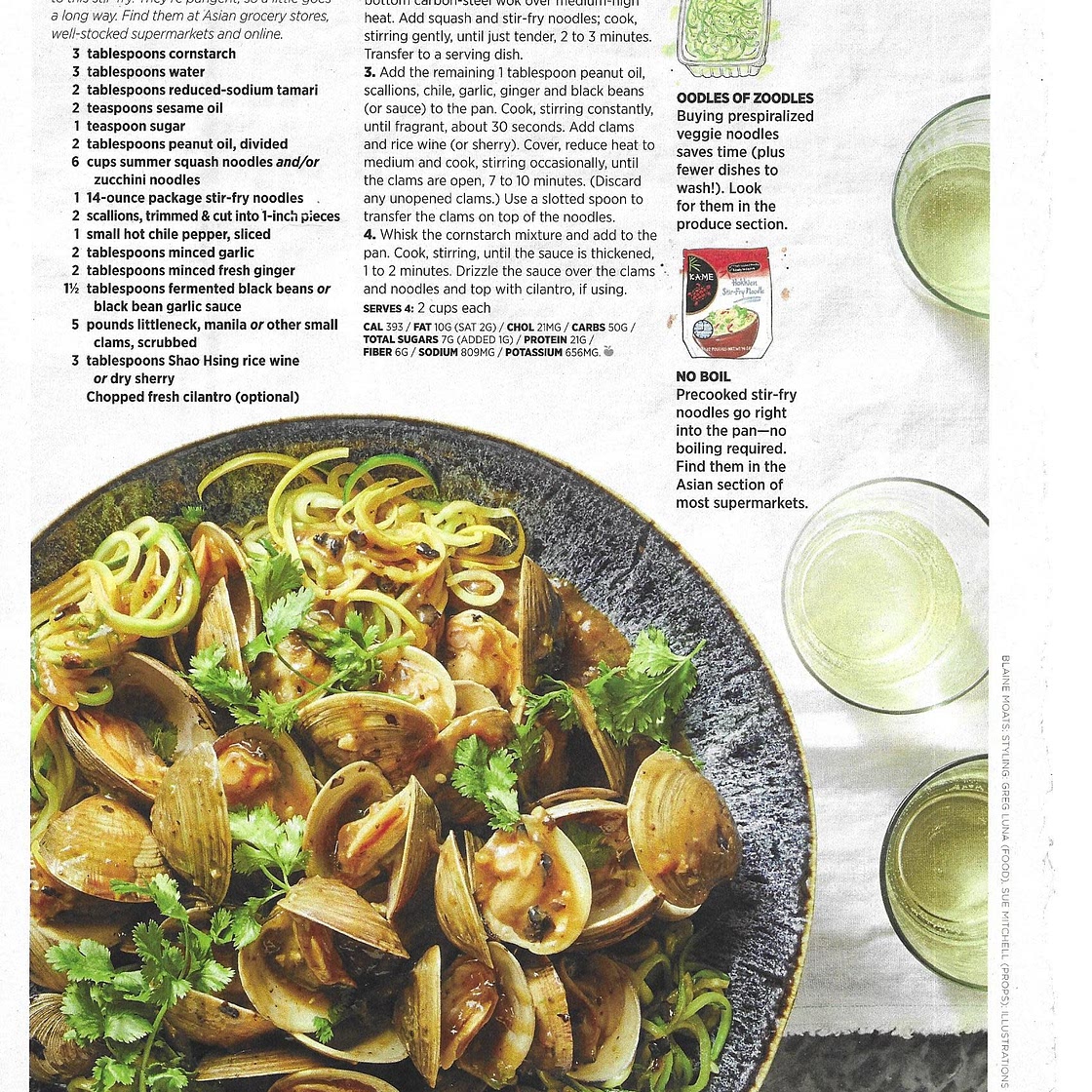 Black Bean Clams with Two Noodles