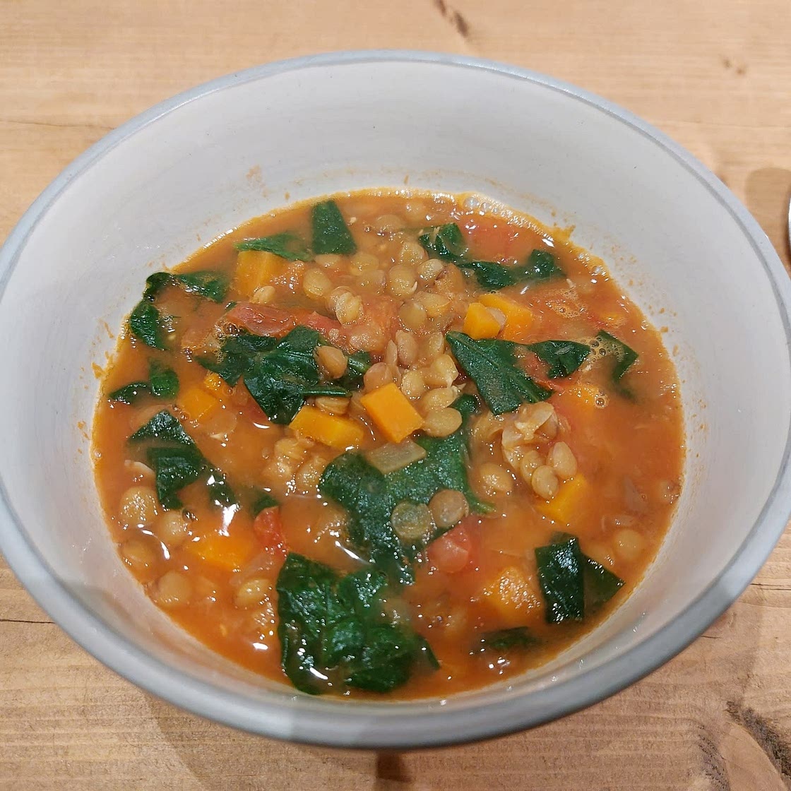 Lentil Spinach Soup