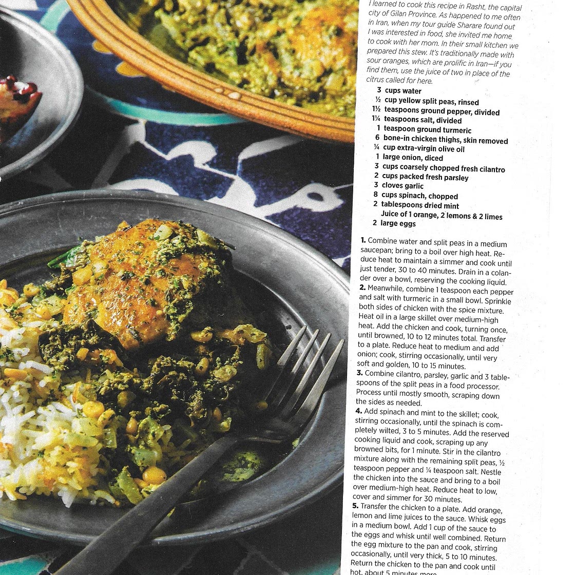 Chicken Stew with Green Herbs and Citrus
