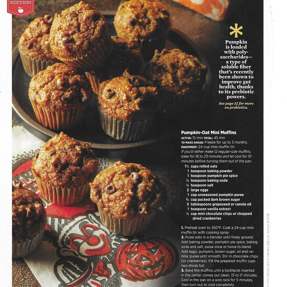 Pumpkin-Oat Mini Muffins