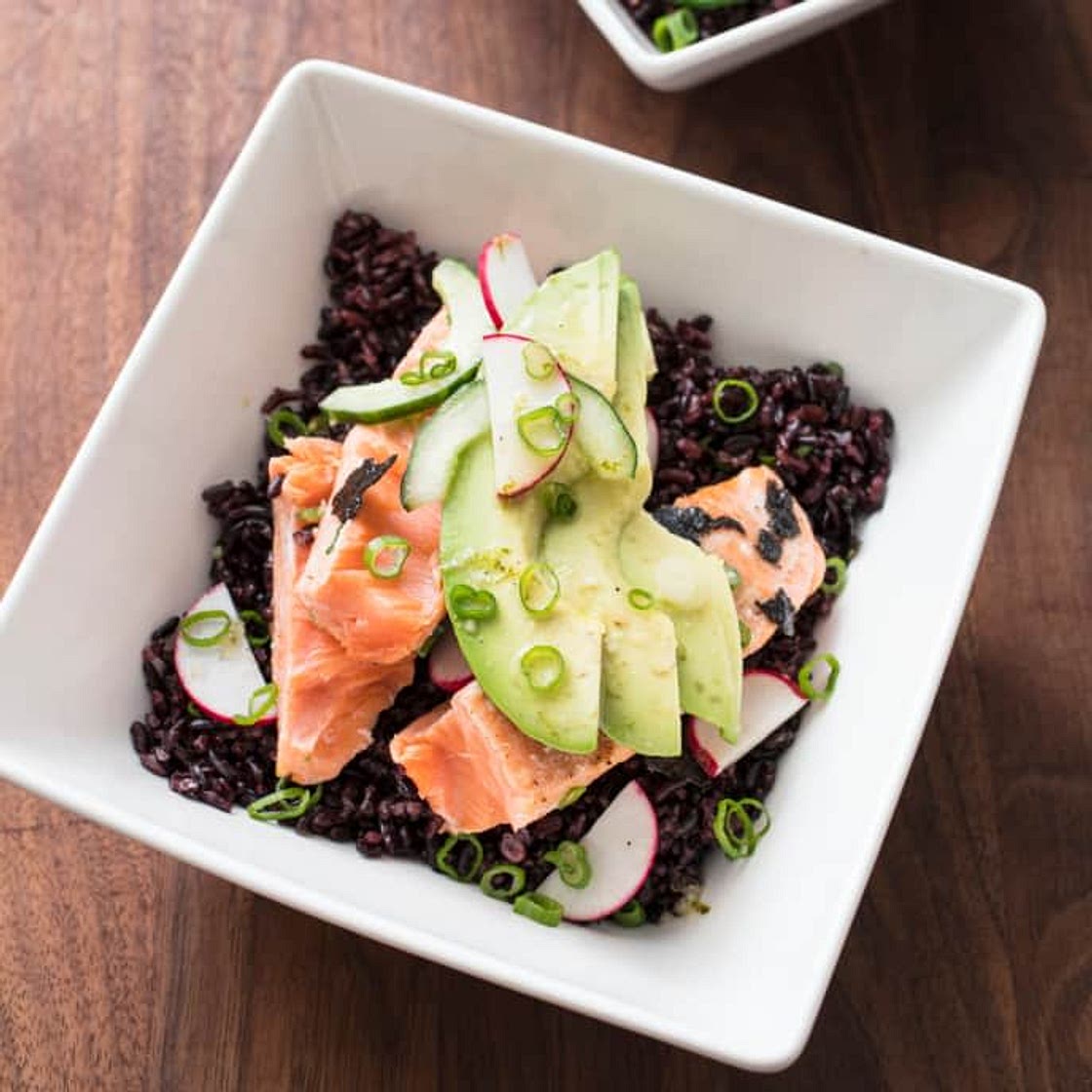 Salmon and Black Rice Bowls