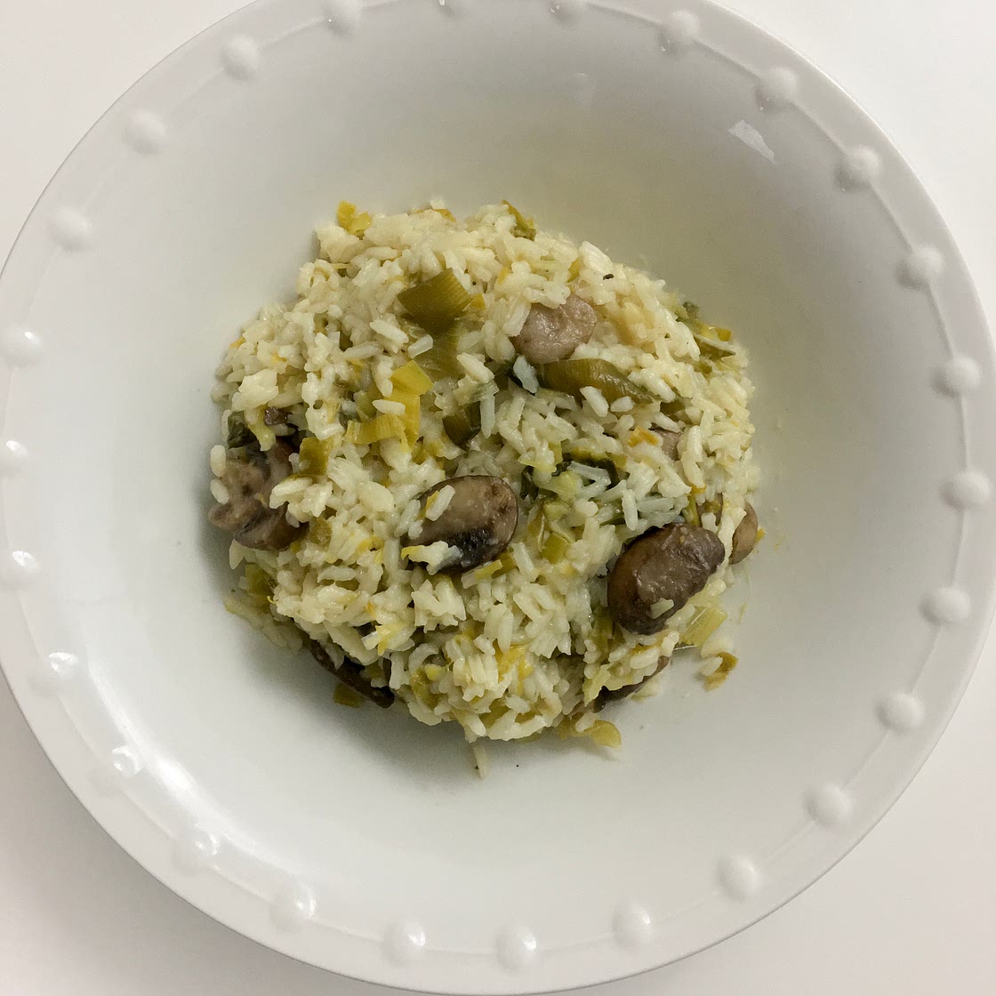 Vegan Mushroom and Leek Rice
