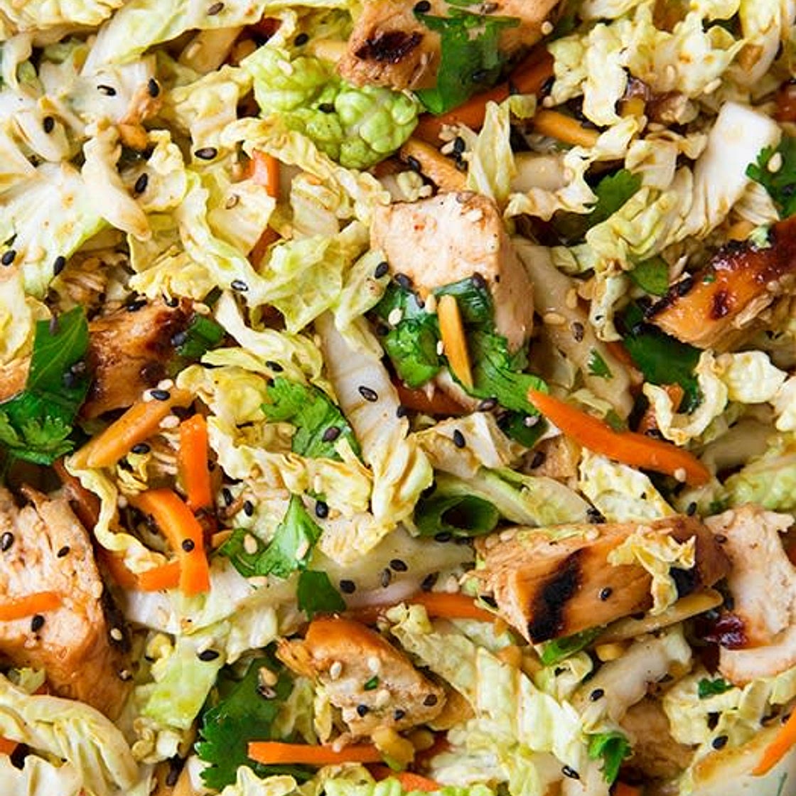 Shanghai Chicken Salad with Sesame Ginger Vinaigrette