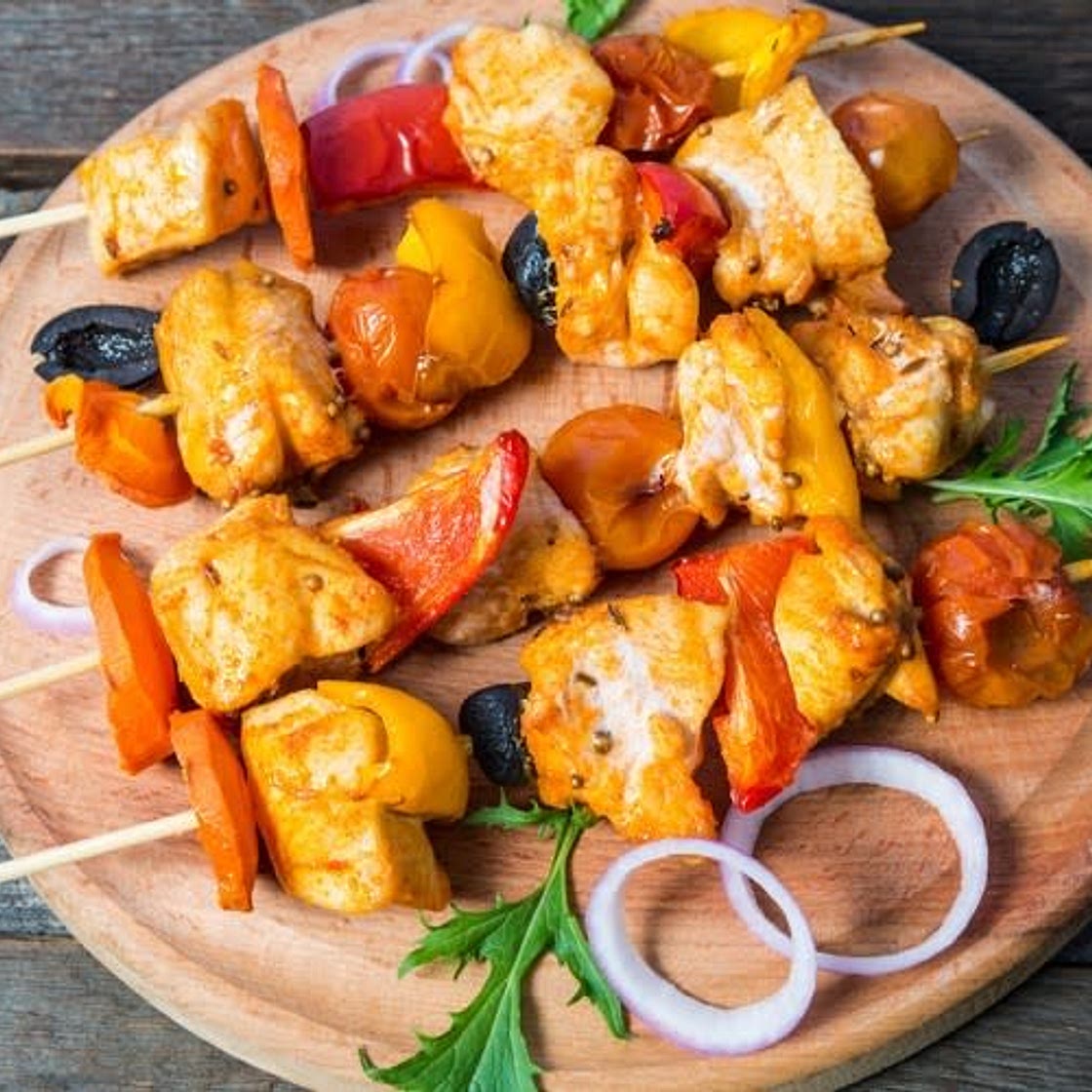 Brochetas de pollo