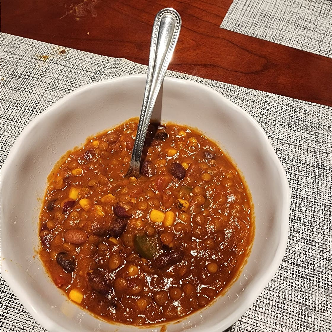Slow Cooker Vegetarian Lentil Chili